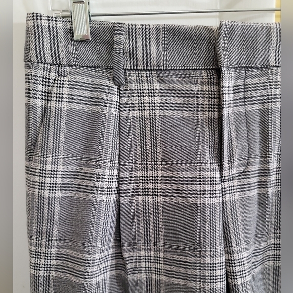 NWT Banana Republic Glen Plaid Pants 6 High Rise Tapered Leg - Picture 4 of 6